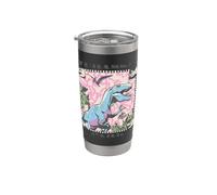 Jurassic Park retro Isla Nublar Tour Vaso térmico de acero inoxidable de doble pared