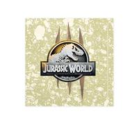 Jurassic World - Servilletas de papel (33 x 33 cm, 20 unidades), diseño de dinosaurio, color verde y beige