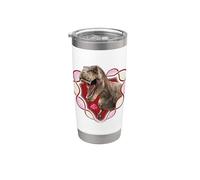 Jurassic World T-Rex Valentine’s Day Vaso térmico de acero inoxidable de doble pared