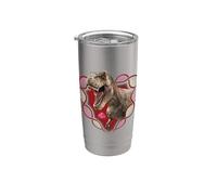 Jurassic World T-Rex Valentine’s Day Vaso térmico de acero inoxidable de doble pared
