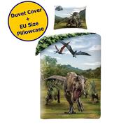 Jurassic World Verde Individual Juego de Cama Infantil Dos Caras Edredón Tapa Ue