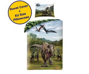 Jurassic World Verde Individual Juego de Cama Infantil Dos Caras Edredón Tapa Ue
