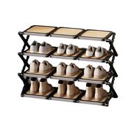 JUSHZ Zapatero Entrada Recibidor Mueble Zapatero Armario para Guardar Zapatos Zapateras Estrecho con Baldas Exterior Alto Armario De Almacenaje para Pasillo Plegable Plástico (76.6x25x52.1cm,Black)