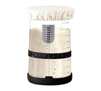 JUSJUBR - Tarro de iniciación de masa madre - Tarro redondo de vidrio, reutilizable, boca ancha, kit de fermentación de masa madre con tapa para el hogar, dormitorio, apartamento, restaurante, tienda