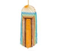 JUSKAQZYI Campanillas de Viento Tapiz De Macramé For Colgar En La Pared, Diseño De Amanecer Y Atardecer, Tapices Bohemios Tejidos A Mano, Decoración De Pared con Sol Colorido(Sunset)