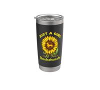 Just A Girl Who Loves Dachshunds Dog Sunflower Dachshund Vaso térmico de acero inoxidable de doble pared
