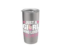 Just A Girl Who Loves K-Pop Vaso térmico de acero inoxidable de doble pared