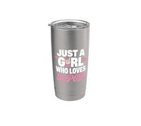 Just A Girl Who Loves K-Pop Vaso térmico de acero inoxidable de doble pared