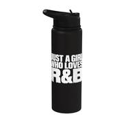 Just A Girl Who Loves R&B - Music Lover Stainless Steel Insulated Water Bottle