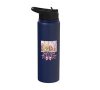 Just A Girl Who Loves To Read Floral Book Lover Stainless Steel Insulated Water Bottle