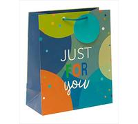 Just For You 689194 - Bolsa de regalo mediana con etiqueta para envolver regalos