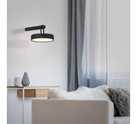 JUST LIGHT. GmbH JUST LIGHT. Aplique de pared LED Arma, plástico negro IP44