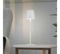 JUST LIGHT. GmbH JUST LIGHT. Euria lámpara de mesa LED recargable, blanco, hierro, IP54