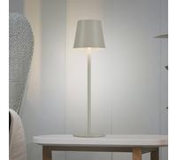 JUST LIGHT. GmbH JUST LIGHT. Euria lámpara de mesa LED recargable, hierro gris-beige IP54