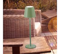 JUST LIGHT. GmbH JUST LIGHT. Euria lámpara de mesa LED recargable, verde, hierro, IP54