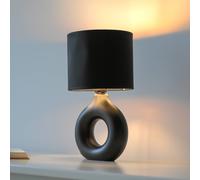 JUST LIGHT. GmbH JUST LIGHT. Lámpara de mesa Carara, base de cerámica, negro