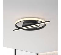 JUST LIGHT. GmbH JUST LIGHT. Plafón LED Korsa, negro, Ø31cm, atenuable