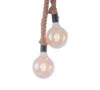 JUST LIGHT. GmbH Lámpara colgante Rope con cuerda, 2 luces