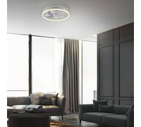 JUST LIGHT. GmbH Ventilador de techo LED Rita, blanco, CCT, control remoto, Ø 50 cm