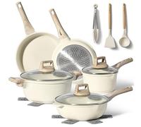 Just Perfecto JL-31: Juego de 13 piezas de utensilios de cocina de granito - Color beige