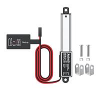 Justech Actuador Lineal 30N 50mm,12V Motor Actuador Lineal,Impermeable IP65,Aleación de Aluminio para Puerta Eléctrica de Gallinero,Mesa de Oficina Elevable,Motor de Red de Arrastre