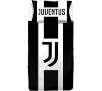 Juventus F.C. - Juego de sábanas para Cama de Plaza y Media, 100% algodón, Color Blanco y Negro