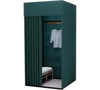 JvFbjLF Partición de privacidad for Tienda de Ropa, Kit de Cortina con Ganchos, Pistas móviles, vestidor, Centro Comercial y Oficina(100 * 100 * 200cm)