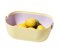 Jvjggag Bol Colador De Cocina Set de Colador de Doble Capa con Base de