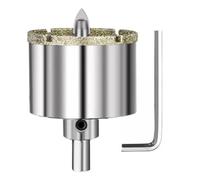JWQFBC Abreagujeros de Diamante con Broca Central, Broca para Agujeros de Vidrio, Resistente, Herramientas Profesionales con Llave Allen para, Diámetro 60mm