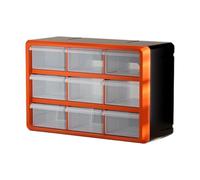 JWQFBC Armario de Almacenamiento con Cajones, Unidad Organizadora de Pared con Caja Clasificadora Multifuncional, Fabricado en Polipropileno, Diseñado para T, Cuadrícula Mediana Naranja 9