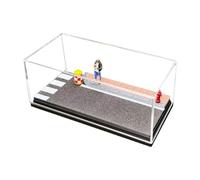 JWQFBC Vitrina de Escala 1/64, Horizontal, Impermeable, Antideslizante, Figura en Miniatura, Coche de Juguete, Caja de Almacenamiento para