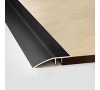JXNVHJ Perfil De Compensación, Perfil De Transición, Tiras De Transición De Suelo para Desnivel Tarima, Listones De Umbral para Alturas De 0.7-1.5 Cm(Black,120cm)