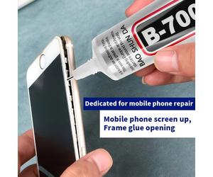 JXVX Pegamento para reparación de pantalla de teléfono Adhesivo transparente B-7000 y negro T-7000 15 ml/50 ml/110 ml, joyería artesanal, pegamento extra fuerte de resina de secado rápido impermeable.