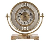 JYARZ Reloj de Mesa Salón Reloj De Mesa Vintage, Reloj De Escritorio Decorativo, Reloj De Sobremesa For Sala De Estar, Silencioso Reloj Sobremesa Dormitorio(Grey)