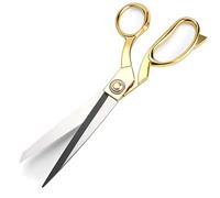 JYC CREATIVE Tijeras de Sastre Profesional, Tijera para Costura y Manualidades, Acero Inoxidable, 26cm Dorado