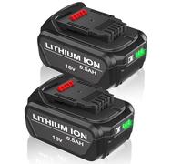 JYJZPB 2pcs 18V 5.5Ah batería de reemplazo para Dewalt DCB184 DCB200 DCB182 DCB180 DCB181 DCB201 DCB204-2 DCB204 Herramientas Inalámbricas