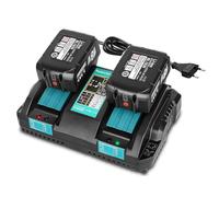 JYJZPB 2X BL1850B Batería 5.5Ah + Cargador DC18RD 4A Compatible para Makita,14.4V-18V Cargador Rápido Makita 18V Bateria BL1850 BL1845 BL1840 BL1830 BL1830B