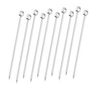 JYNXOR 10 pcs Palillos de Cóctel de Acero Inoxidable, Palillos de Frutas Reutilizables, Martini Pinchos Brochetas de Bebidas de Metal, Juego de Palillos de Bebidas para Frutas Fiestas Eventos BBQ