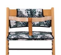 JYOKO Kids Cojín para Trona Compatible con Stokke Tripp Trapp, Elaborado con Algodón (Zebra, Cojín para Trona)