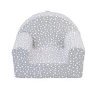JYOKO Kids Sillón Infantil Sofá para Niños, Niñas, Suave y Acolchado/Antideslizante 100% Algodón (White Star)