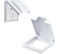 JYTDBCS 1 funda de enchufe para enchufe, cubierta autoadhesiva para mayor seguridad, caja de cubierta de enchufe para enchufes, impermeable, a prueba de polvo, para protector de toma de corriente
