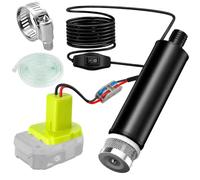 JYUDAUFU Bomba de agua compatible con batería Ryobi de 18 V, bomba de transferencia de agua/aceite de 100 W, 24 V y 635 GPH, sumidero eléctrico portátil