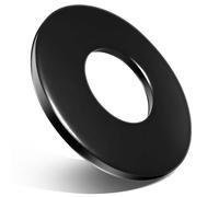 Jyvex 40 piezas arandelas M6 negro, M6x18 acero inoxidable arandelas DIN 9021 A2 V2A arandelas de carrocería grandes planas, arandelas planas inoxidables para tornillos, tuercas, varilla roscada