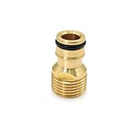 JZK Conector manguera latón con rosca externa 1/2 pulgadas, enchufe manguera para acoplamiento jardín, adaptador conector rápido para sistema Gardena