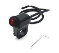JZK Interruptor de manillar de motocicleta - Interruptor de botón impermeable de aleación de aluminio de 12 V para luces de motocicleta y bicicleta - Se adapta a manillares de 7/8" (22 mm) (1 pieza)