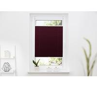 K-home - Klemmfix Palma - Persiana Plegable - Opaca, poliéster, Burdeos, 50 x 130 cm