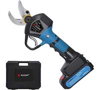 K KLEZHI Tijeras de Podar Electricas, Podadora con Bateria Profesional, Bateria Litio 2Ah Recargable con 2 Repuestos, Corta Rango 30mm, 6-8 Horas, Tijeras de Podar Bateria de Ramas Arboles, Negro