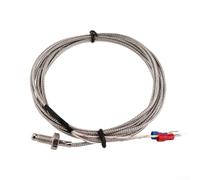 K para termopar tipo sonda de rosca m6 0-400 °C sensor de temperatura industrial con tiempo de respuesta rápido carcasa metálica para calefacción y horno (K-type M6 1 metro)