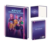 K-pop demon hunters huntrix - cuaderno de espiral a4, producto oficial