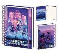 K-pop Demon Hunters (Huntrix - Cuaderno de espiral A5, producto oficial, papelería K-Pop premium para estudiantes, escritores y coleccionistas)